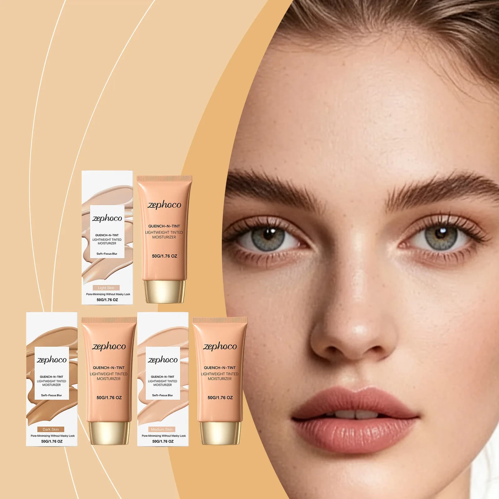 Quench-n-tint Fondotinta Liquido Leggero Colorato Copertura Totale Impermeabile Lunga Durata Copre le Imperfezioni Trucco Naturale Effetto Opaco
