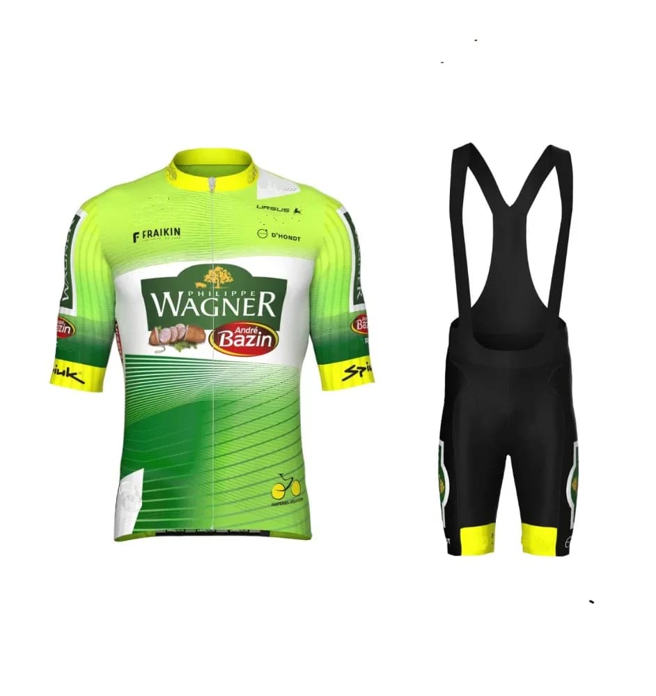 LASER CUT 2025 Wagner Bazin WB TEAM MAGLIA DA CICLISMO A MANICA CORTA ESTATE CICLISMO WEAR ROPA CICLISMO+BIB SHORTS