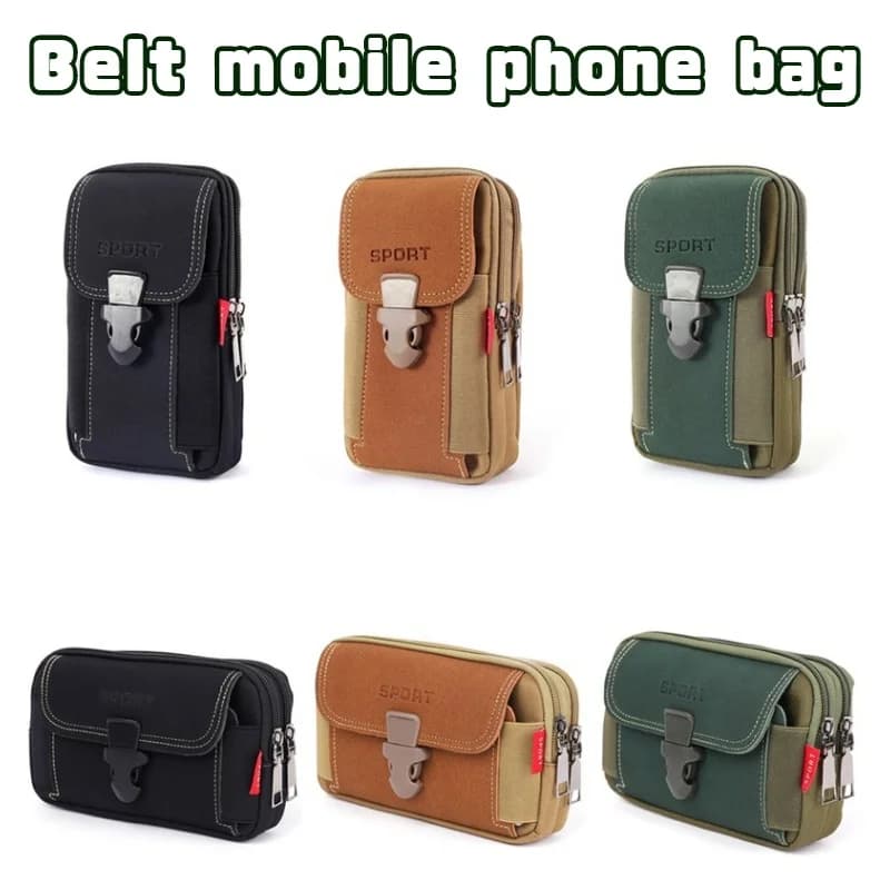 1 pz moda uomo Multi-funzione marsupio marsupio Casual cellulare borsa tasca maschio viaggio all'aperto cintura sportiva marsupio