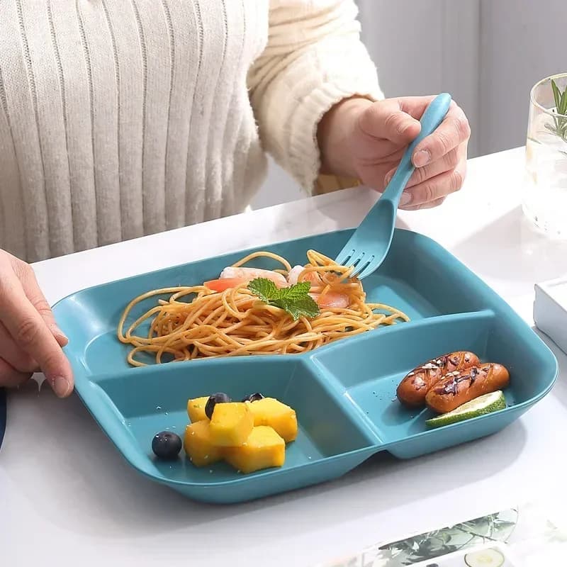 New dish serving bariatric food for meals diet plan weight loss diets divided lose serve snack compartment