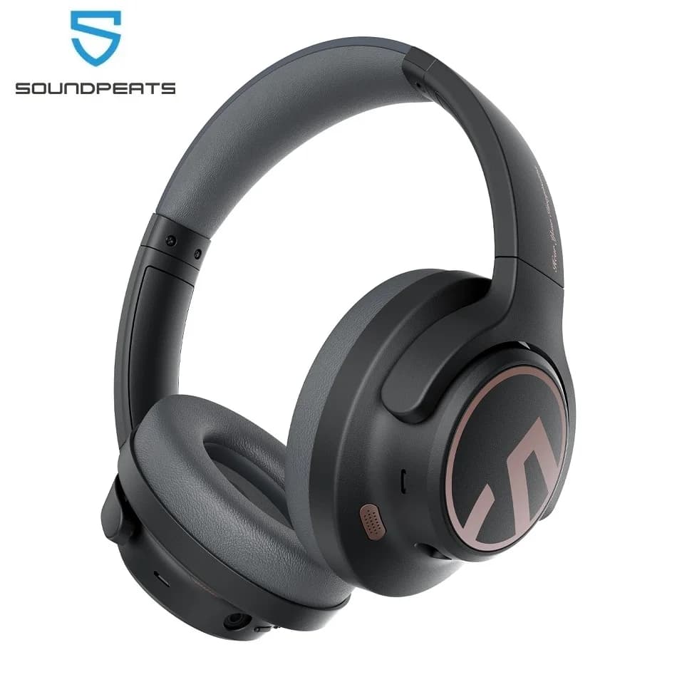 SoundPEATS Space Bluetooth 5.3 Hybrid wireless headphones with active noise deletion, 123 hour playback, microphone, multipoint connection