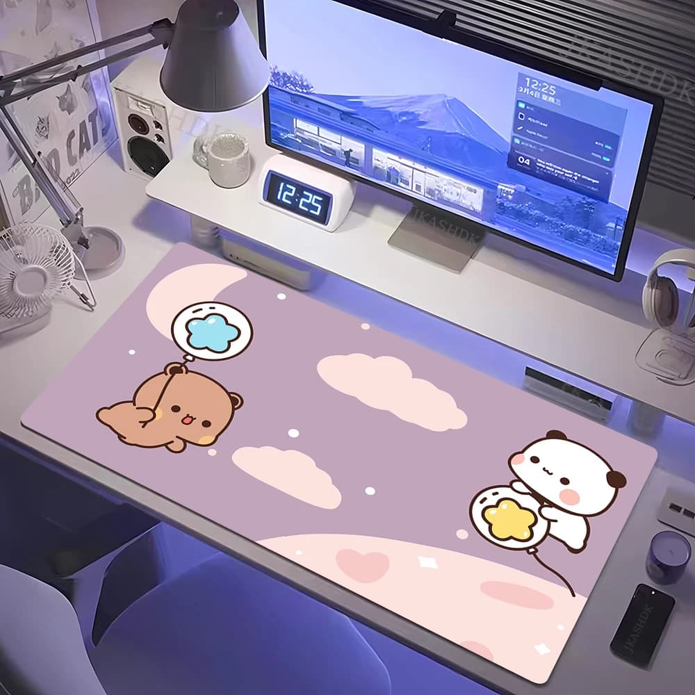 Tappetino da Scrivania XXL Bubu Dudu per Gamer, Mousepad Anime per Computer, Accessori per Gaming PC, Tappetini Grandi per Ufficio