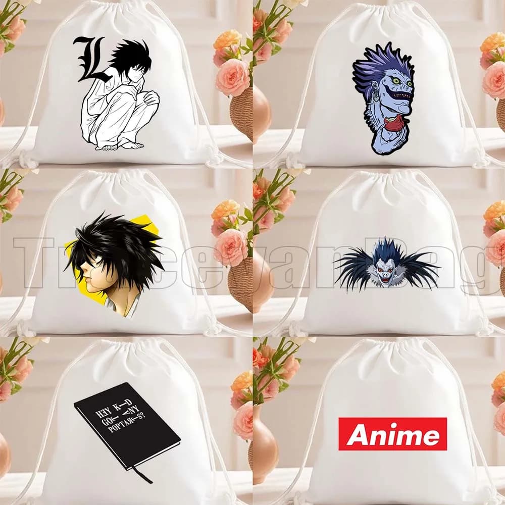 Sacche con coulisse Anime Ryuk Death Note Lawliet I Just Need Your Name, Regali Carini, Zaino da Calcio, Sacca da Palestra, Sacca con Laccetti