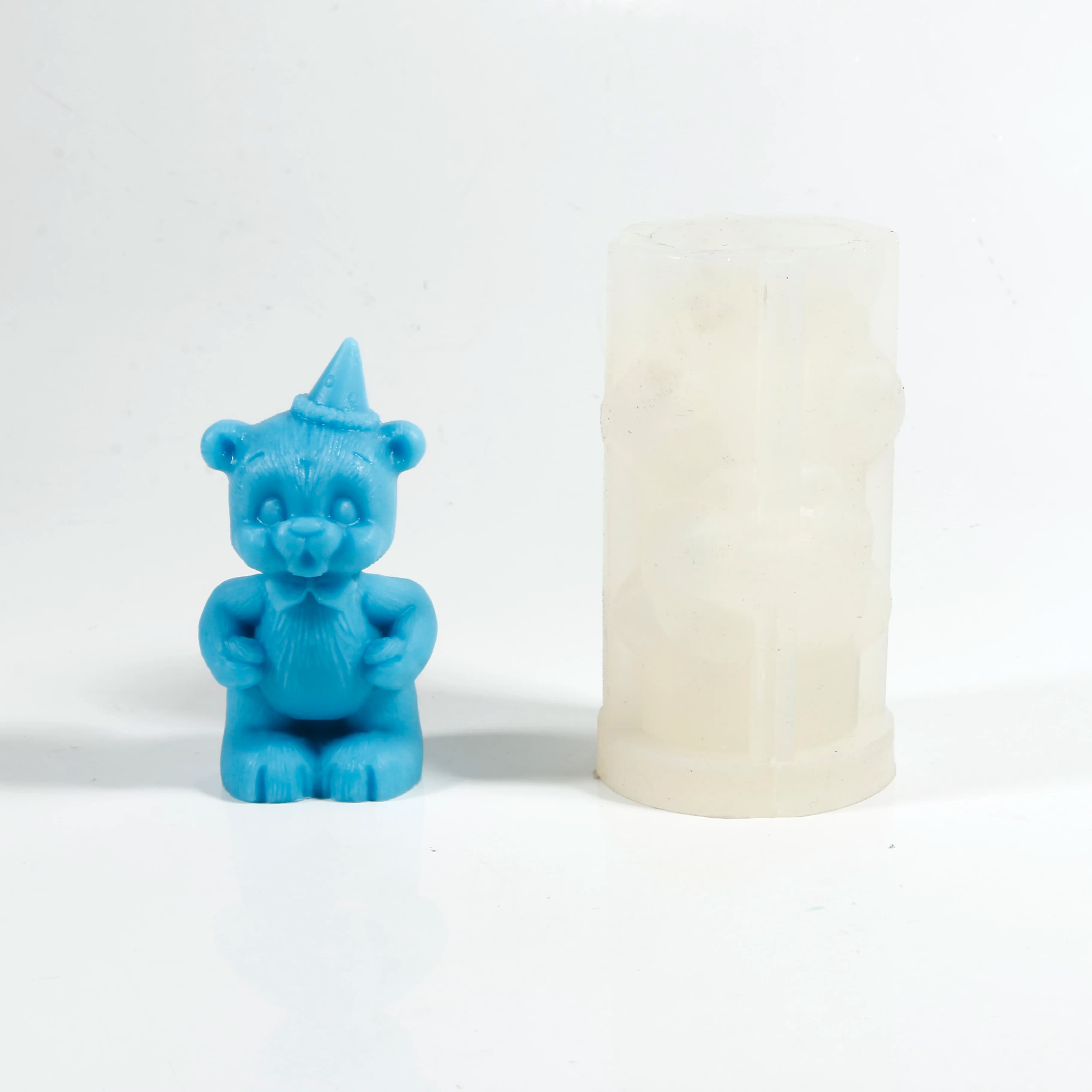 Stampo in Silicone per Candele a Forma di Orso - Forma 3D di Orso per Decorazioni Fai-da-Te per Feste