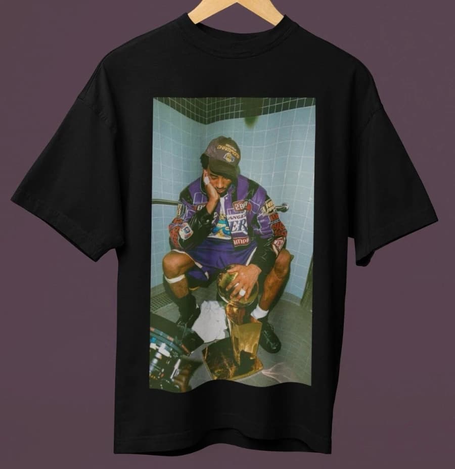 Kobe Bryant Championship Ring Basket T-shirt grafica T-shirt da donna da uomo Estate Moda vintage Streetwear Harajuku Top