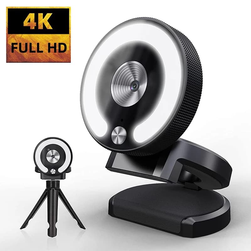 Mini camera Full HD with webcam 2K/4K with filling light Laptop PC Broadcast Live Camera Camera Microphone Webcast