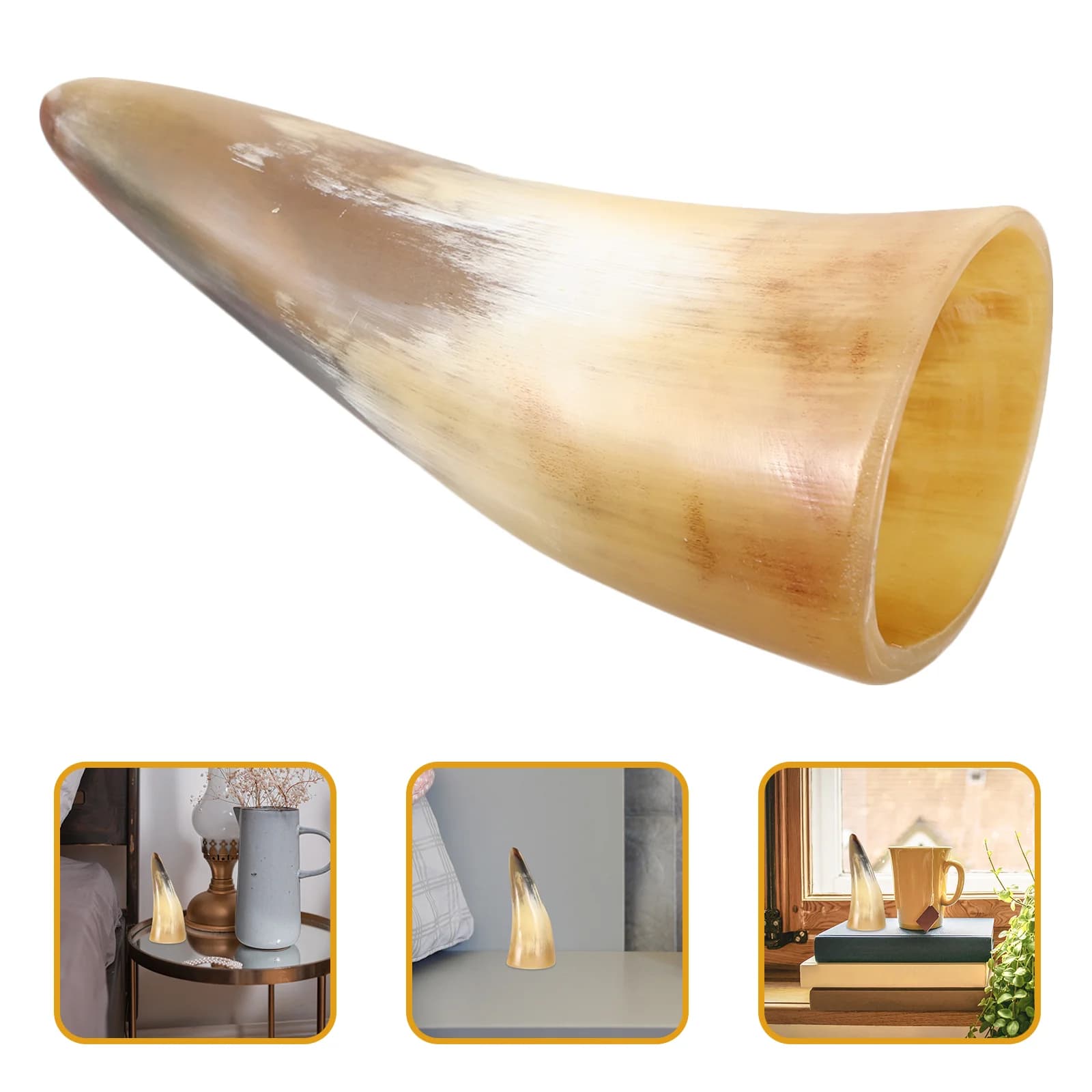 Boccale per bere in vetro con corno per decorazioni fatte a mano Corna decorative Puntelli Opera d'arte Tazza di birra