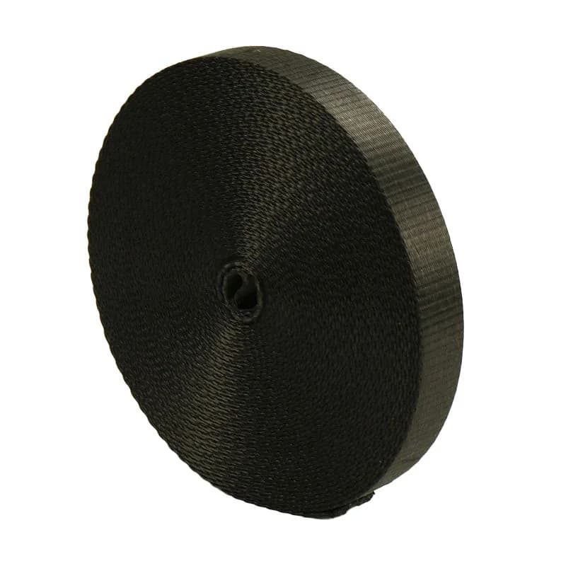 10m/roll Black Tape uhmwpe Webbing Strap Ultra High Molecular Weight Polyethylene Flat Strapping for Outdoor DIY (8mm*1mm)