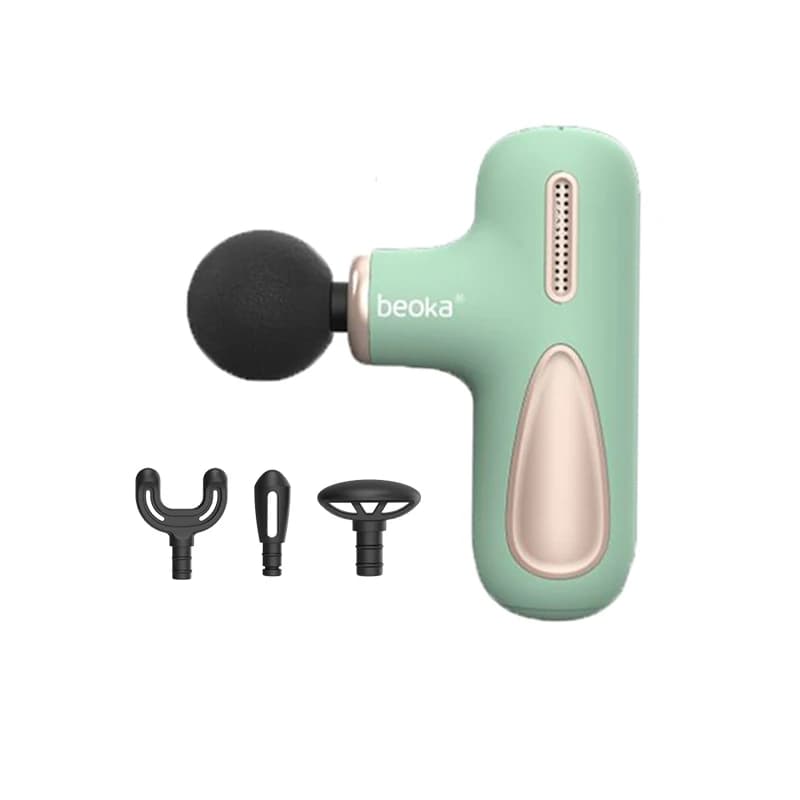 Electric Heated Muscle Massage Gun Deep Fabric Gun Silent Vibration Mini Professional Portable Massage Gun with Head
