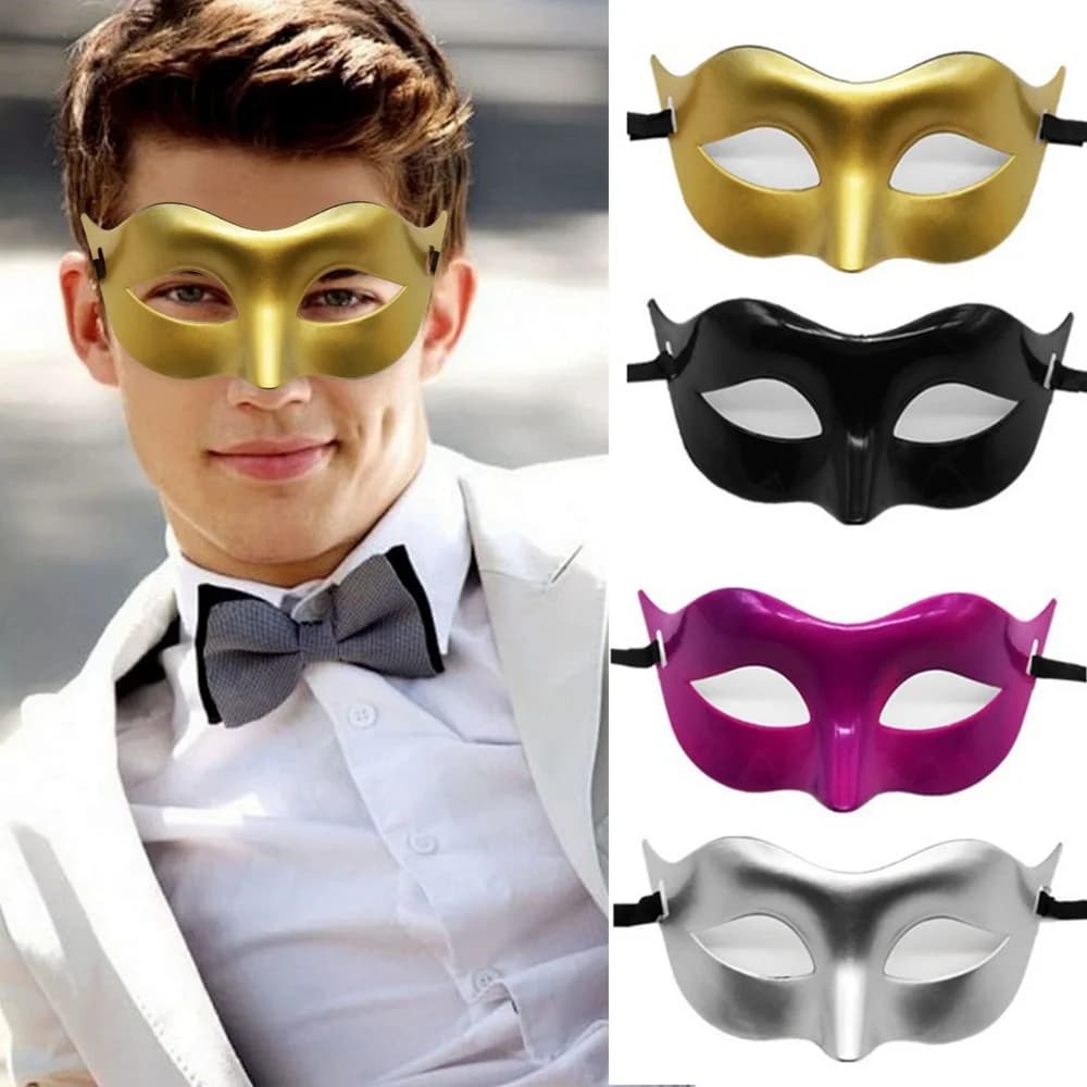 Women Men Half Face Mask Gentleman Masquerade Prom Mask Plastic Cosplay Costume Carnival Props Party Wedding Decoration
