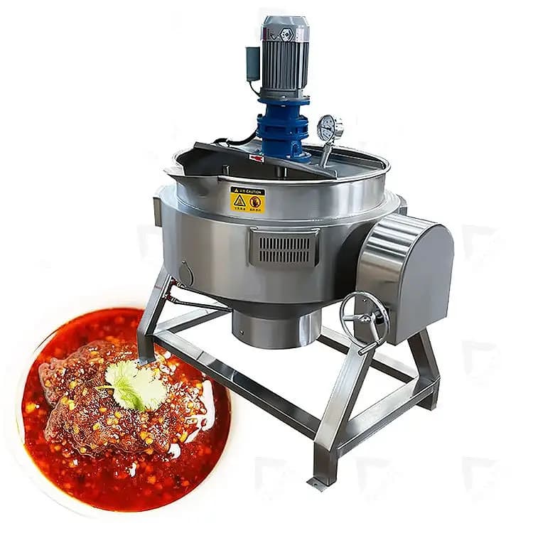 Bollitore elettrico per giacca a vapore in acciaio inossidabile Bollitore per giacca 300 L Bollitore per giacca per salsa con marmellata di fragole