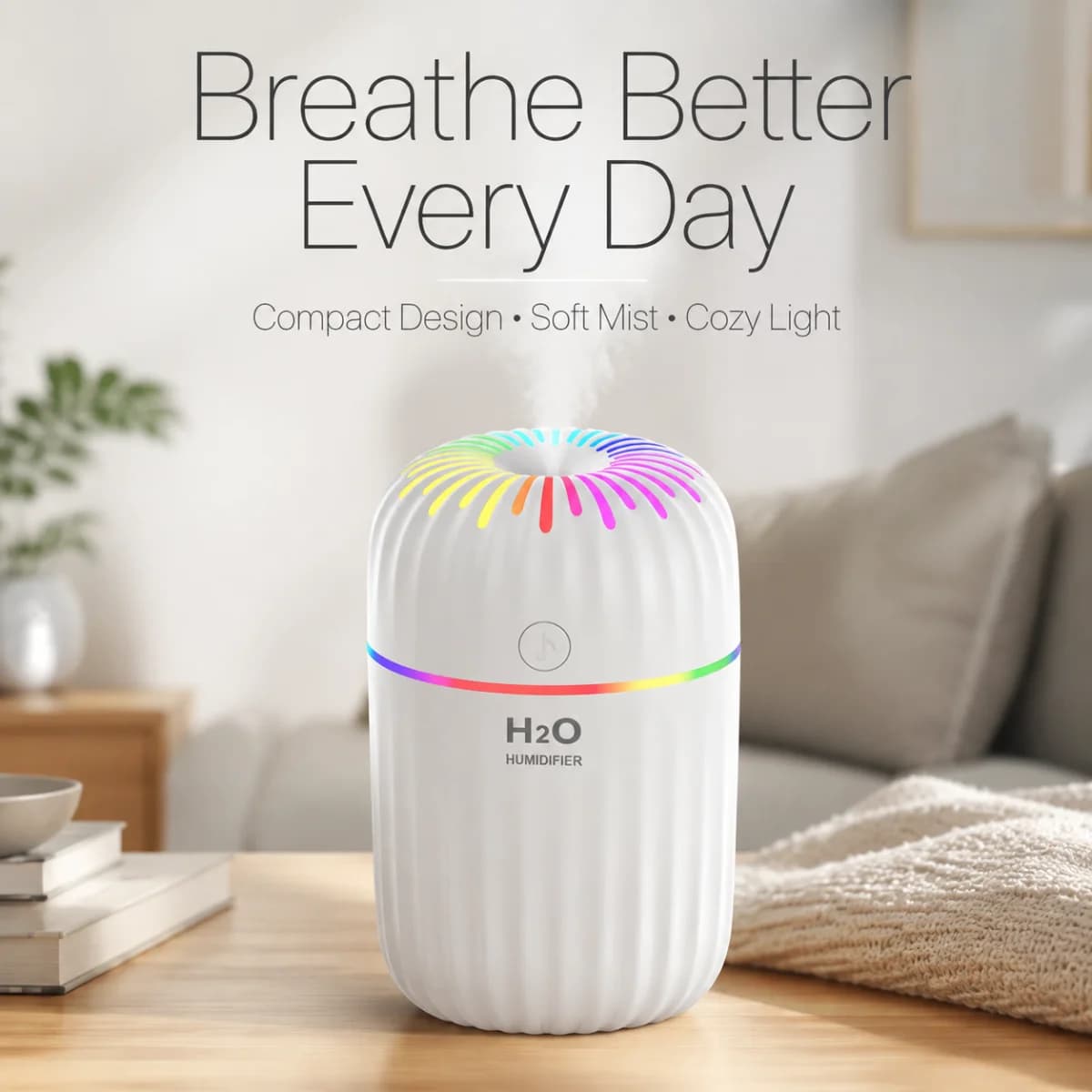 Selected Colorful Cup Air Humidifier Desktop Home Car Running Lantern Humidifier USB