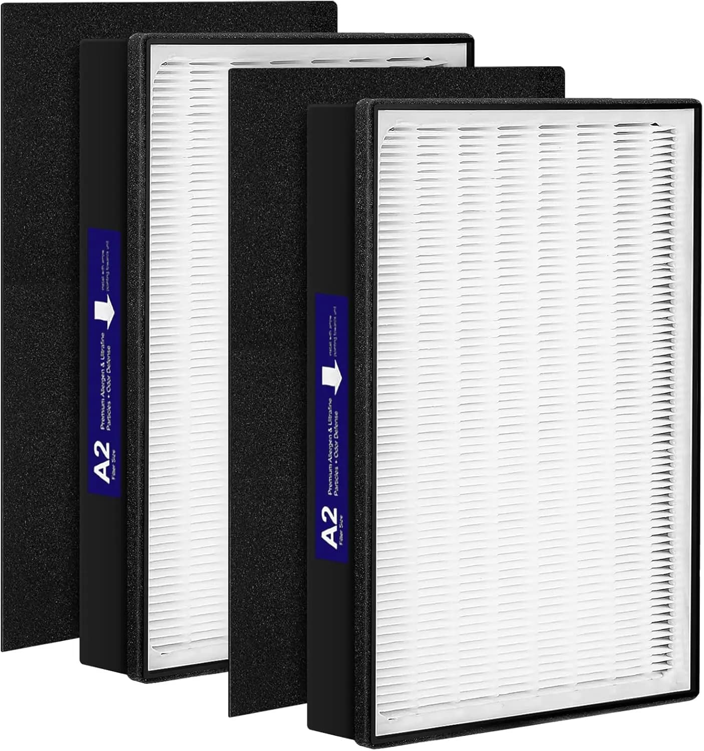 Confezione da 2 filtri di ricambio HEPA tipo A2 compatibili con i modelli di purificatore d'aria Filtrete Room A2 FAP-C02-A2, FAP-C03-A2, FAP-T03-A