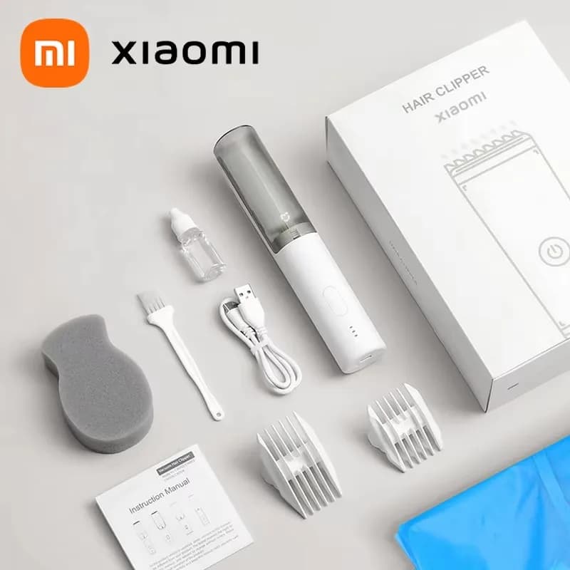 Tagliacapelli per Bambini Xiaomi Mijia 2 con Funzione di Aspirazione, 60 Minuti di Autonomia, Impermeabile IPX7, Trimmer Elettrico per Neonati