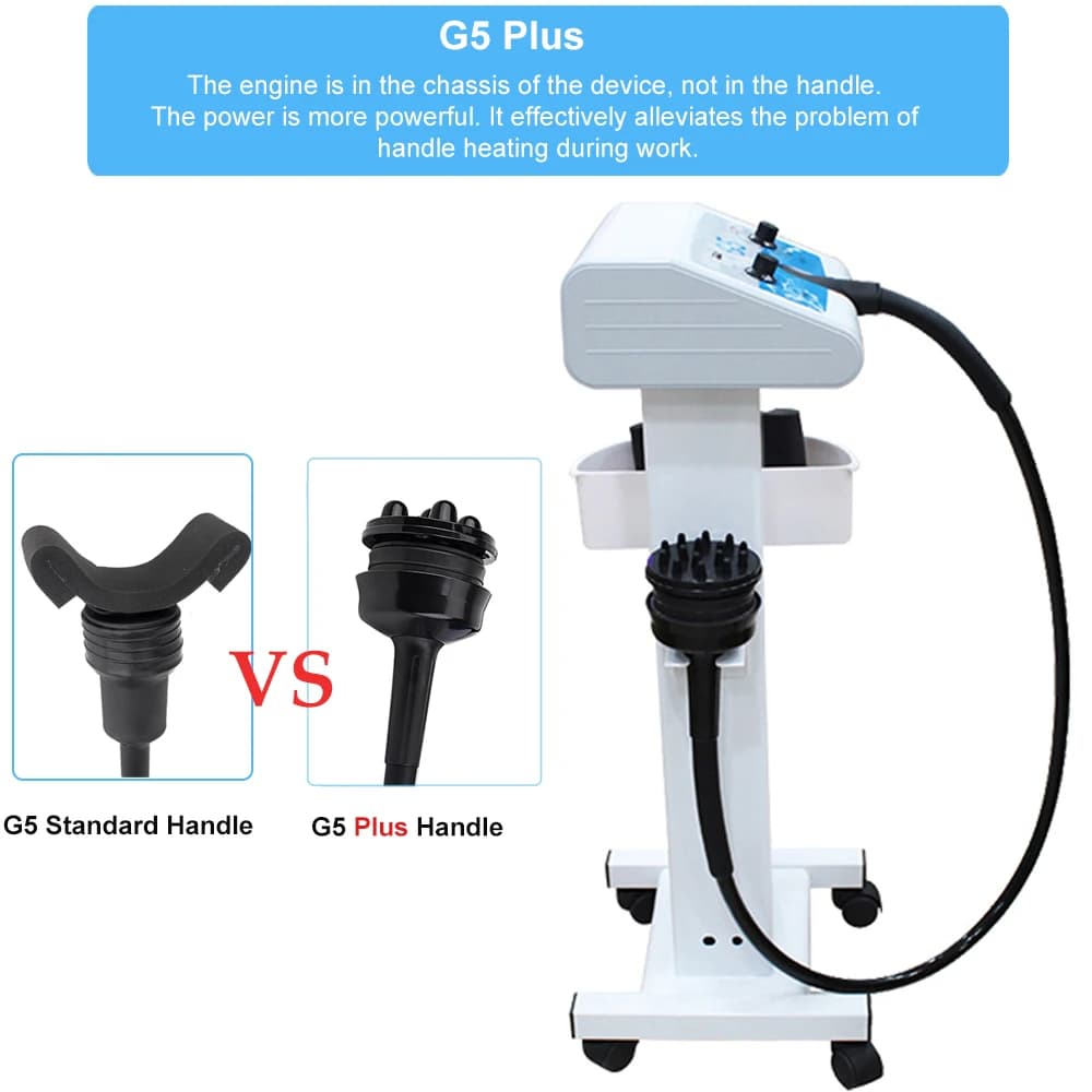 G5 Vibrant Machine for Slimming, High Frequency Body Modeling Equipment, Cellulite Reduction, Weight Loss Massage with Wheel Support