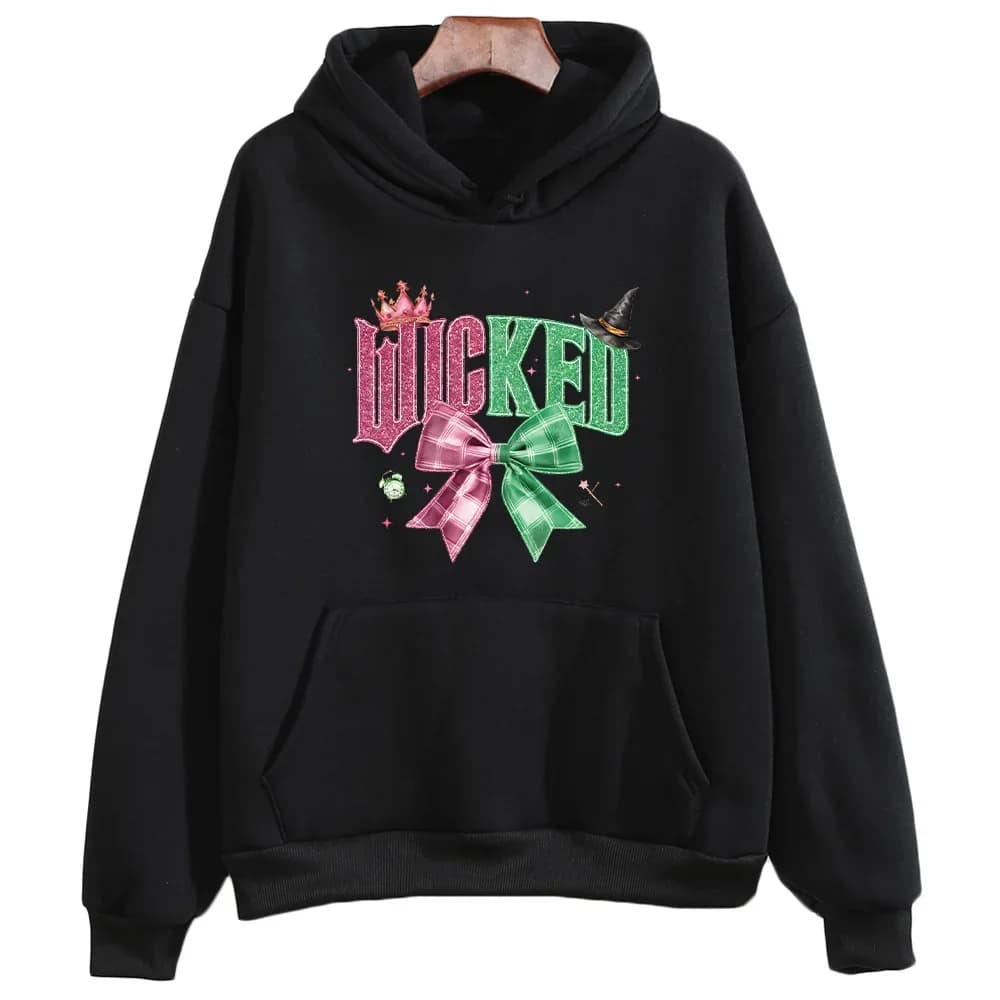 Wicked for Good Women Felpe con cappuccio Wicked Musicical Movie Fan Regalo di San Valentino Felpa con cappuccio Moda Donna Uomo Estetico Pullover invernale