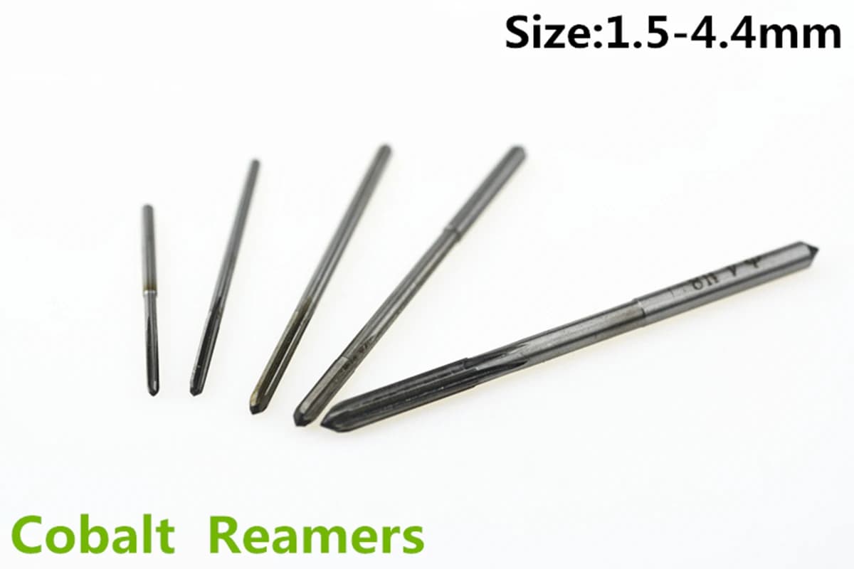 Jrealmer 1.5-4.4mm H8 Chucking Alesatori al cobalto M35 Alesatori a macchina Scanalatura diritta Alesatori HSS Fresatura Alesatore Mandrino