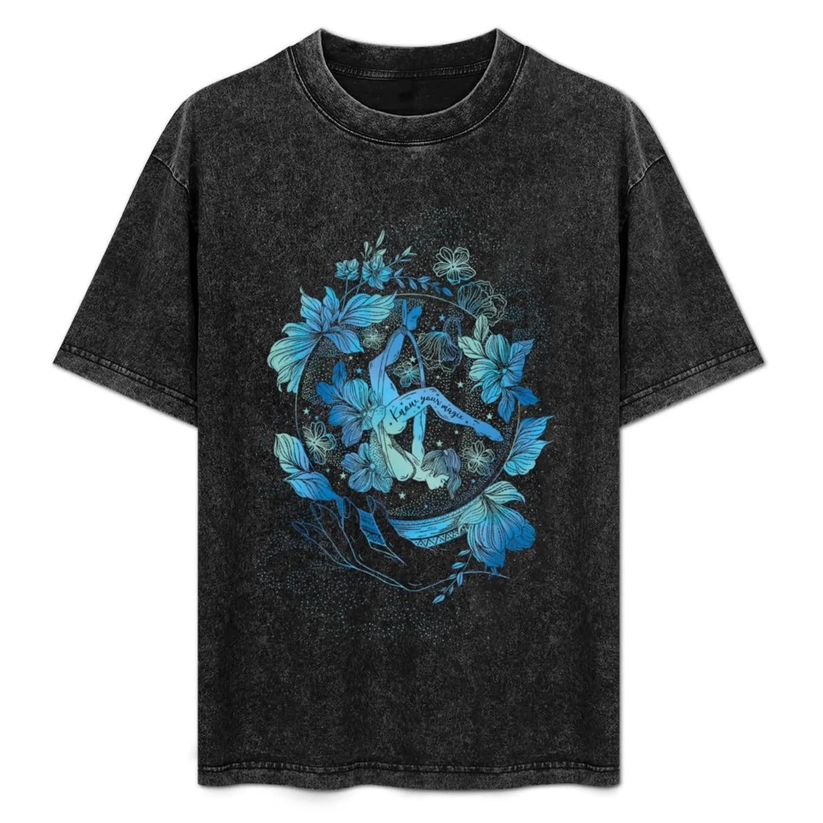Aerial Hoop Lyra Crystal Ball Design - Know your Magic T-Shirt Maglietta semplice e casual a maniche corte