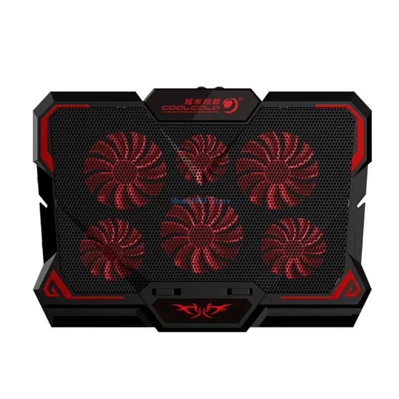 L4MA 17 pollici raffreddamento per il cuscinetto da gioco del taccuino da gioco per laptop Schermata LED sei ventola 2600