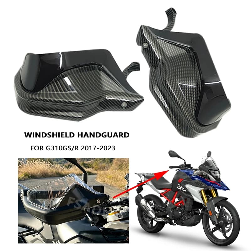 Protezione per Manubrio Compatibile con BMW G310GS G310R 2017-2023 2022 2021, Scudo Protettivo per Mani, Parabrezza per Moto G 310 GS G310 R