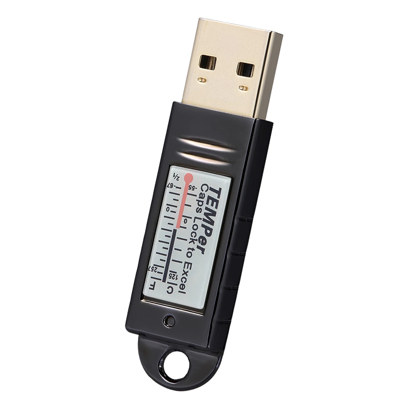Thermometer USB Igrometer PCsensor, USB Temperature Sensor PCsensor, Data Recorder for PC and Laptop, Silver