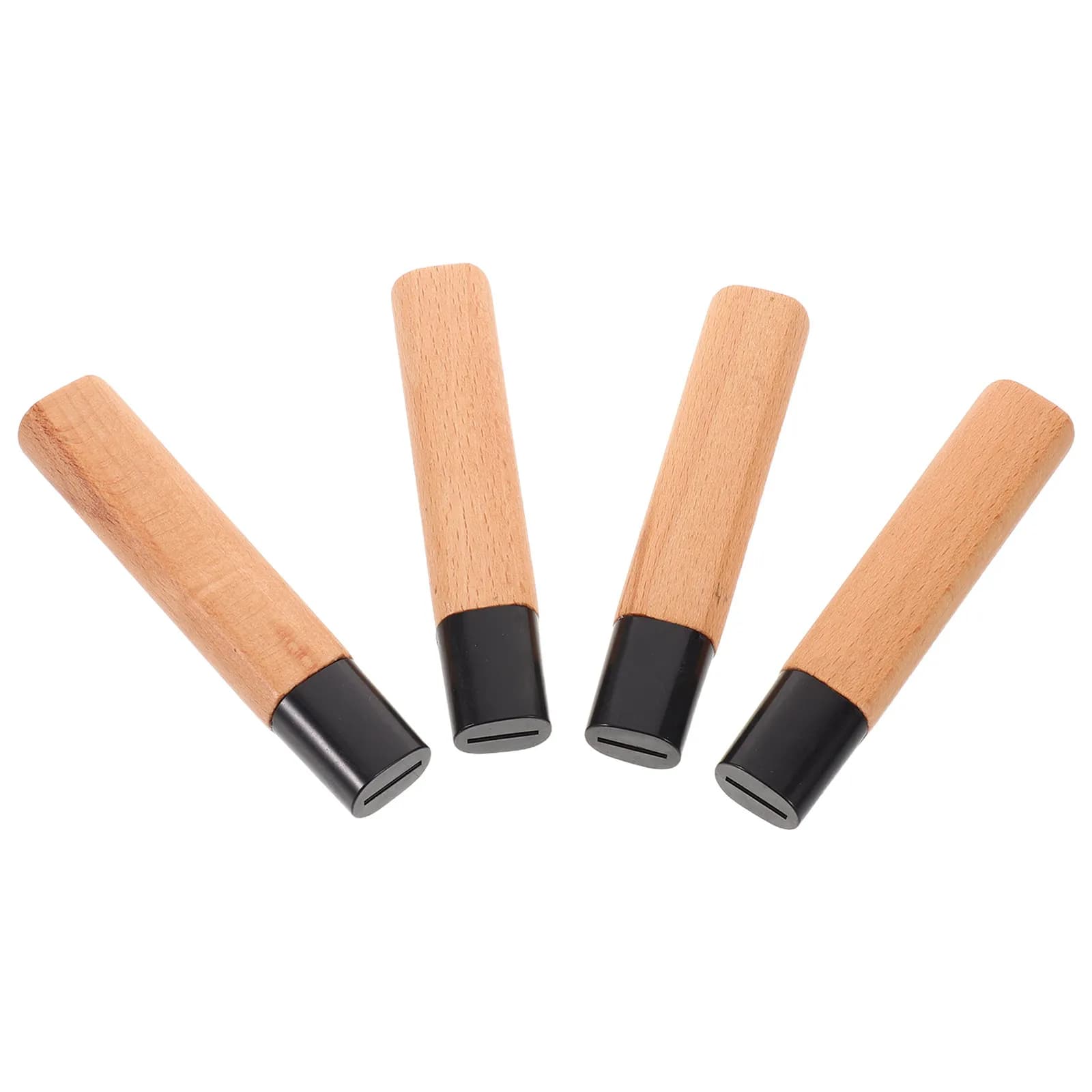 4 Pezzi Manici di Ricambio per Coltelli da Sushi Giapponesi, Manico in Legno da 4,6 Pollici per Coltello Nakiri, Strumento da Cucina Fai-da-Te per Chef di Sashimi