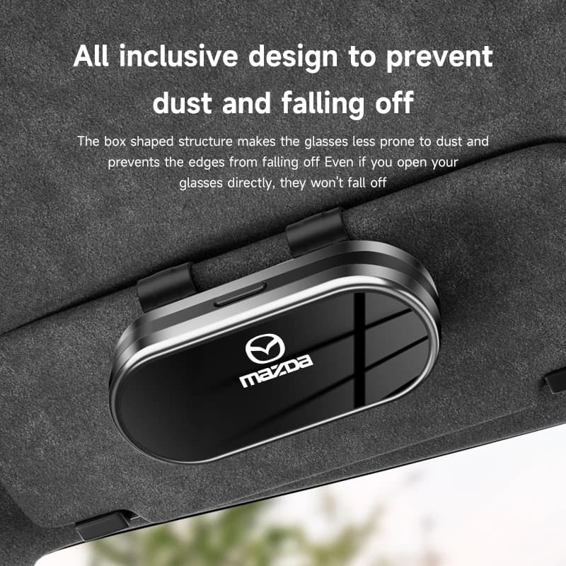 Portaocchiali da sole per auto, custodia per occhiali da sole per Mazda 2 6 5 CX-5 CX-80 CX-70 CX-90 MX-30 CX-60 CX-50 CX-30 BT-50 e-TPV