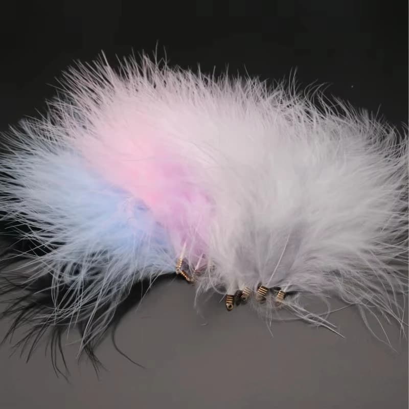 10-12cm Velvet Feathers with Metal Clip Buckle Turkey Plumas DIY Feather Jewelry Craft Dream Catcher Decoration Material