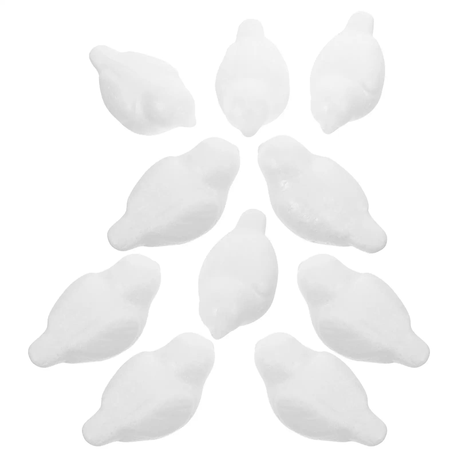 10 pezzi di forme di uccelli in schiuma per artigianato fai da te, per bambini, in polistirolo non finito, per pittura, giocattolo educativo, sicuro e durevole