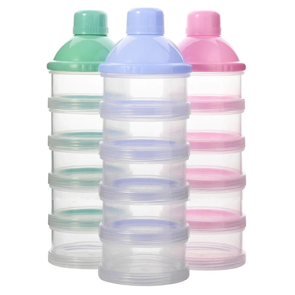 Contenitore Portatile per Latte in Polvere e Alimenti, Dispenser per Bambini e Neonati, Scatola per Conservazione Alimenti con 4/5 Scomparti