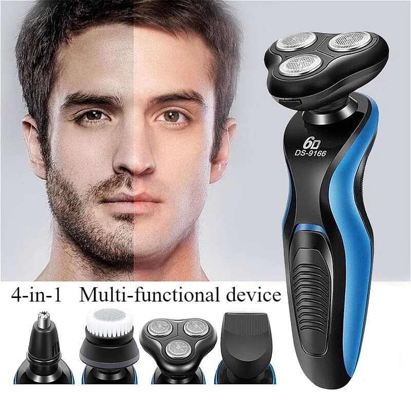 4-in-1 Men's Electric Shaver USB Rechargeable Wet & Dry Beard Trimmer Grooming Set with Precision Blade Waterproof Cordless Shavers for Daily Use | Perfect Father's Day Gifts for Dad Husband Male Friends Holiday Birthday Presents