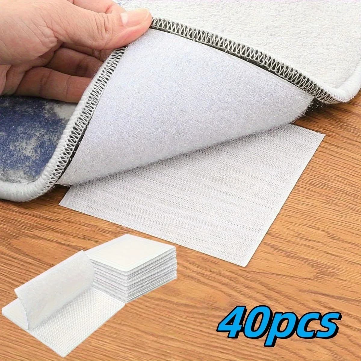 20 Paia di Nastro Adesivo in Velcro Forte, Biadesivo, Striscia in Velcro Super Resistente con Chiusura a Strappo