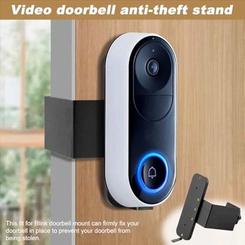 Supporto per campanello video antifurto THIVN per telecamera per campanello per porta lampeggiante, supporto per telecamera per visione notturna (campanello non incluso)