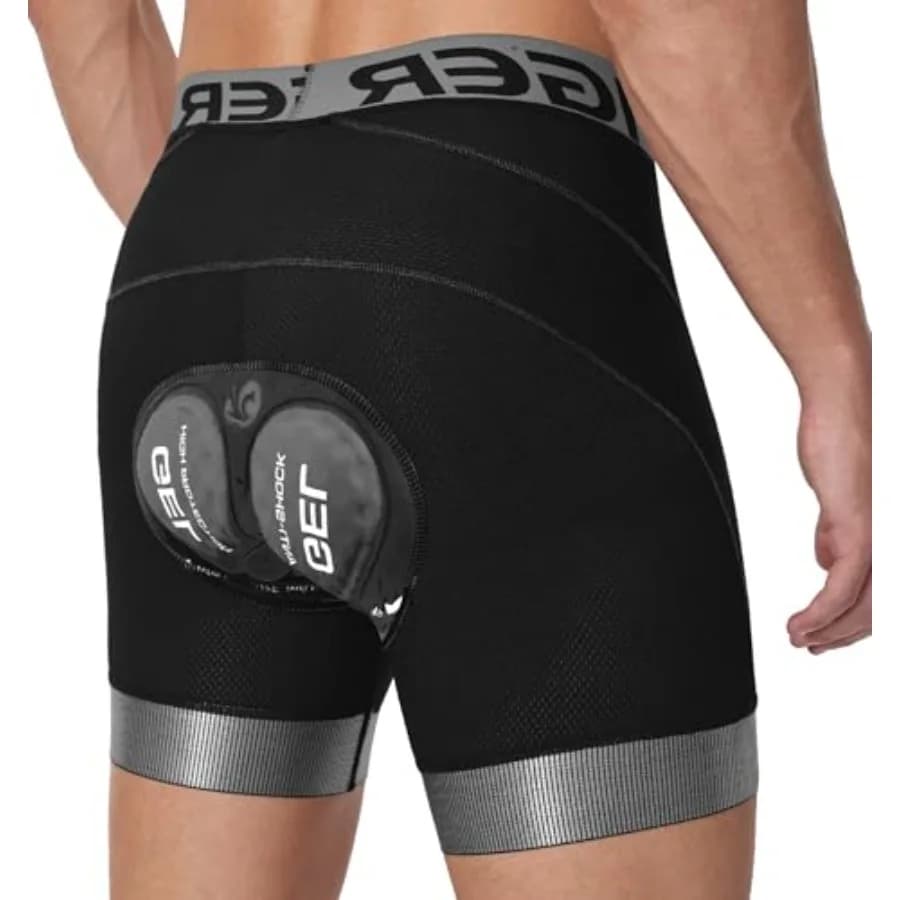 X-TIGER Bike Shorts for Men 5D Gel Padded Anti-Slip Leg Cycling Underwear Mountain Bicycle Riding Road Biking Liner