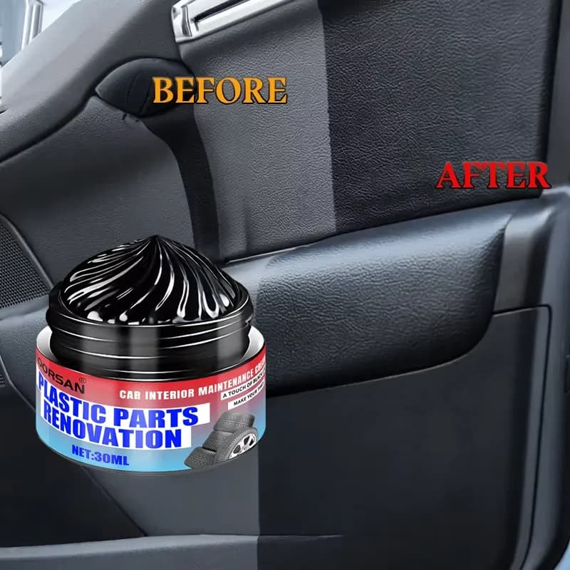 Pasta per la riparazione del paraurti dell'auto: ripristina la pelle artificiale con plastica, migliora l'effetto nero, lucidatura dell'auto con rivestimento rinnovato
