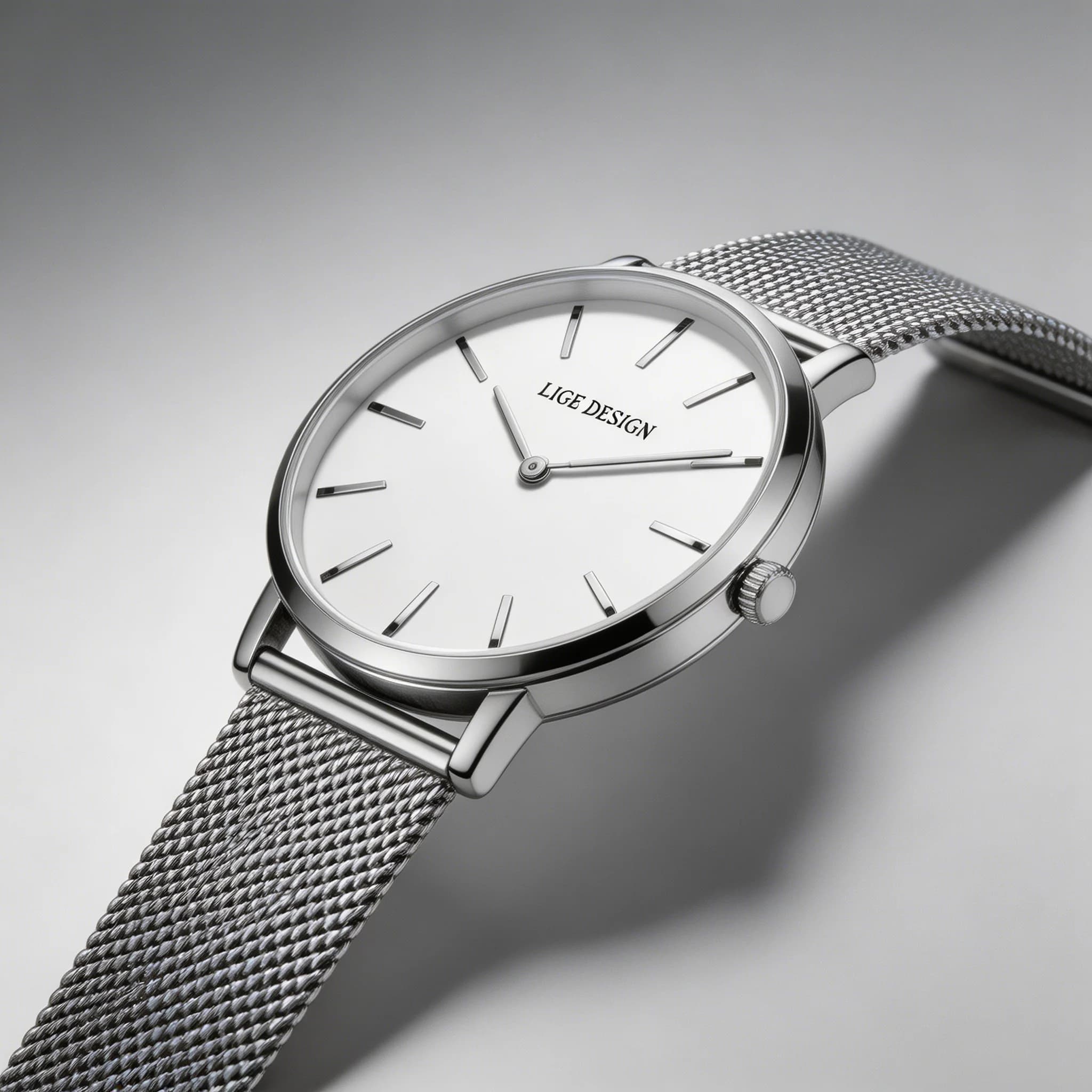 LIGE Luxury Watches For Men Stainless Steel Waterproof Luminous Man Watch Date Week Fashion Casual Men's Quartz Watch Reloj