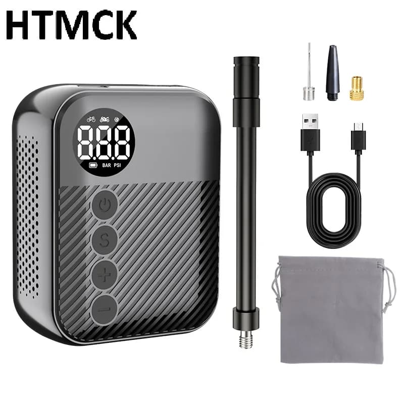 Portable Wireless Car Tire Inflator 150PSI Digital Air Compressor Electric Tire Pump with LED Light for Car Motorcycle Bicycle B