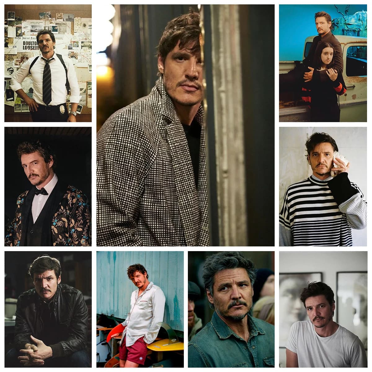 Attori di film popolari Kit di pittura diamante 5D Pedro Pascal Adesivi mosaico Diamante fai da te Ricamo Decorazioni per la casa Regalo per fan