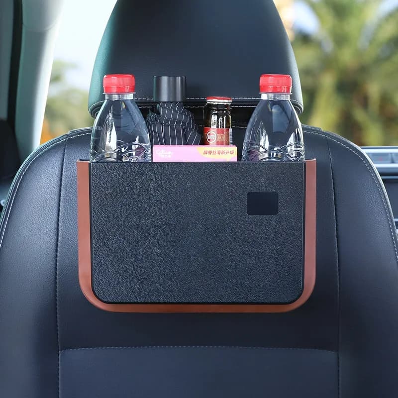 Rete portaoggetti per pattumiera per auto per custodia Tasca automatica Tablet Telefono Occhiali Vassoio di protezione Tavolo posteriore Portabicchieri per sedile posteriore