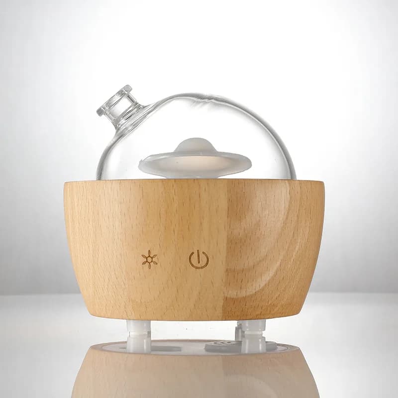 Multifunctional 100ml Water Spray Wood Grain Ultrasonic Humidifier Aromatherapy Machine Mini Diffuser Air Purifier