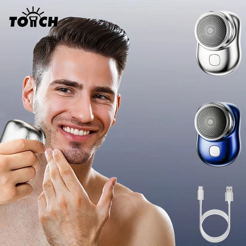 Mini rasoio elettrico per uomo impermeabile ricaricabile portatile viso cordless trimmer coltello viso barba rasoio bagnato e asciutto doppio uso