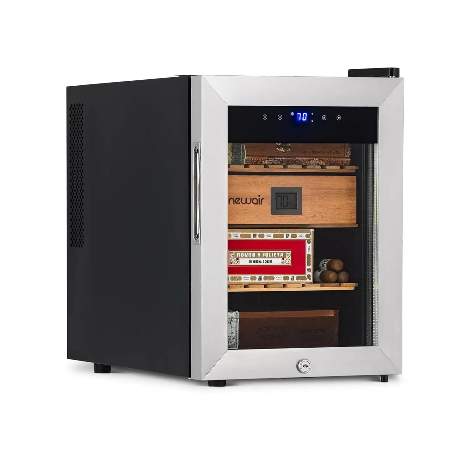 Humidor Elettrico per Sigari da 250 Pezzi | Armadio Refrigerato per Sigari con Raffreddamento Termoelettrico | Controlli di Temperatura Digitali, Personalizzabili