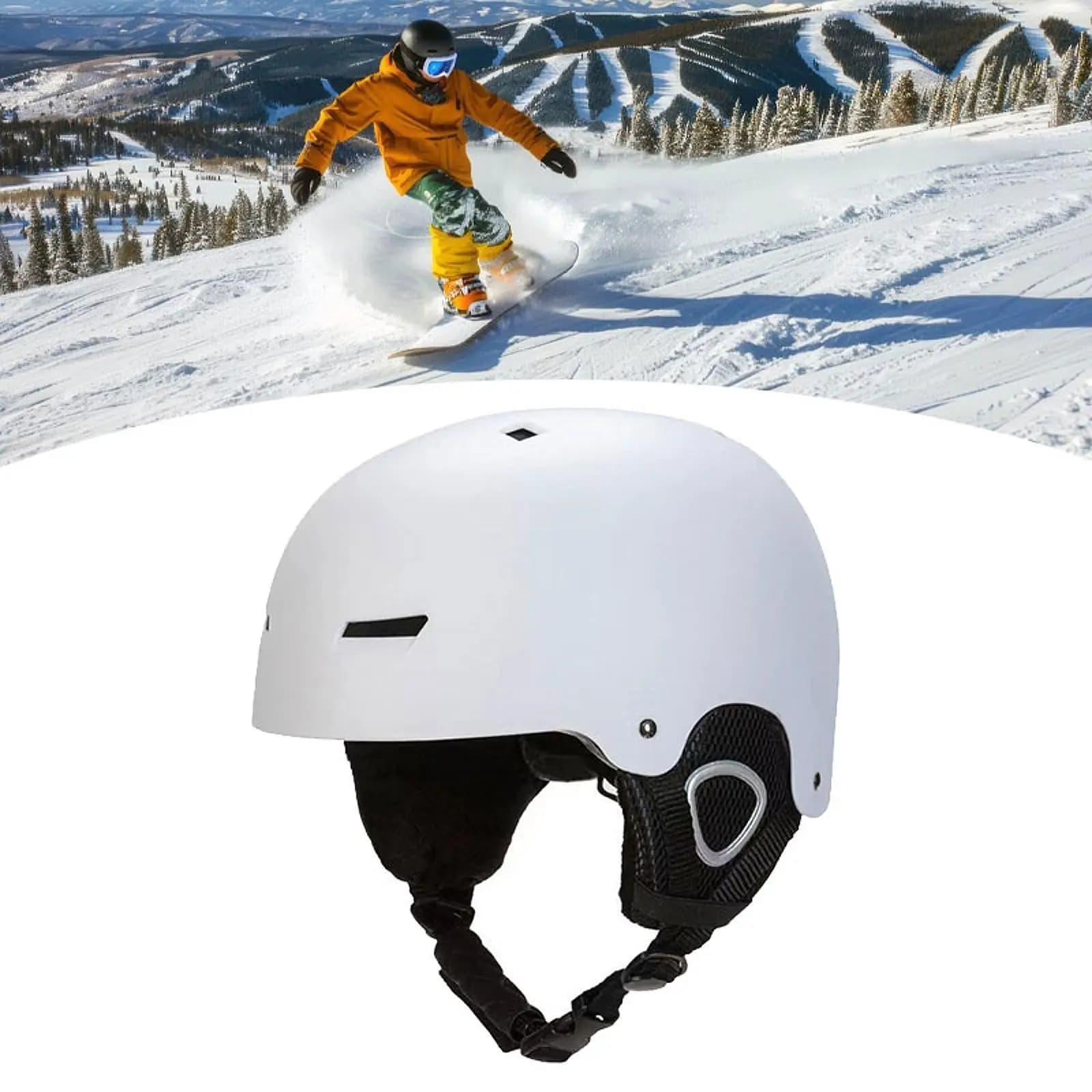 Ski Helmet Better Cushioning Breathable Removable Lining Sports Helmet for Outdoor Winter Sports Biking Cycling Rock Climbing
