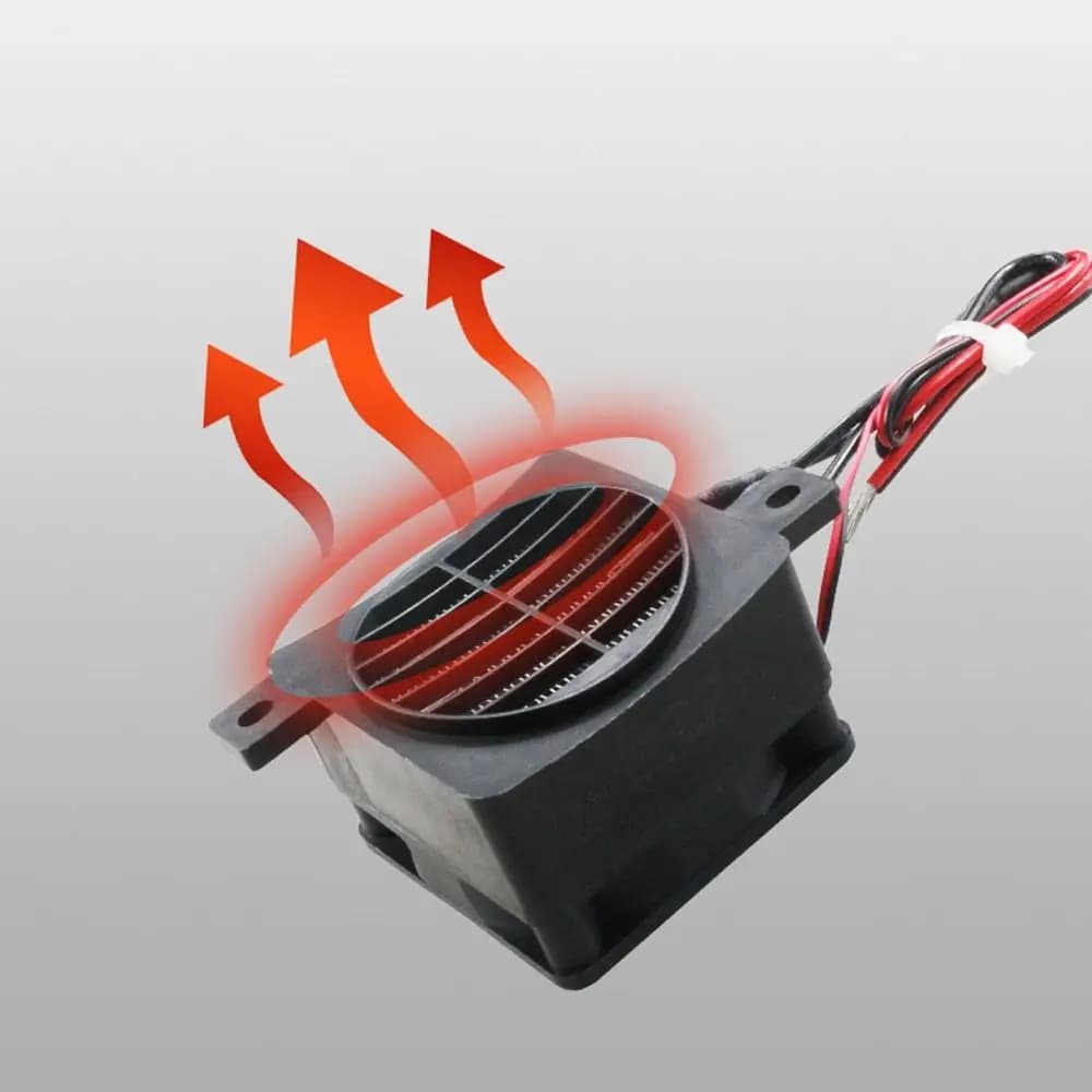 Elemento riscaldante elettrico PTC a temperatura costante del ventilatore del riscaldatore ad aria dell'automobile 12V 100W