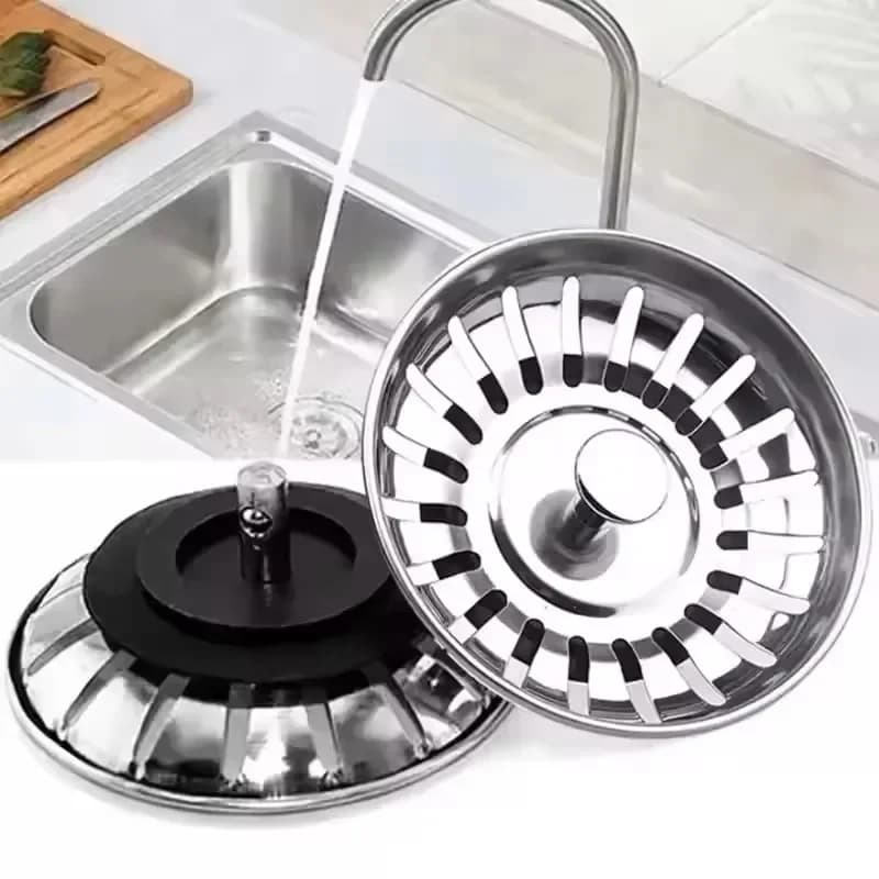Stainless Steel Sink Strainer Plug Kitchen Waste Drain Filter Basket Water Stopper Bathroom Wash Basin Hardware Accessories