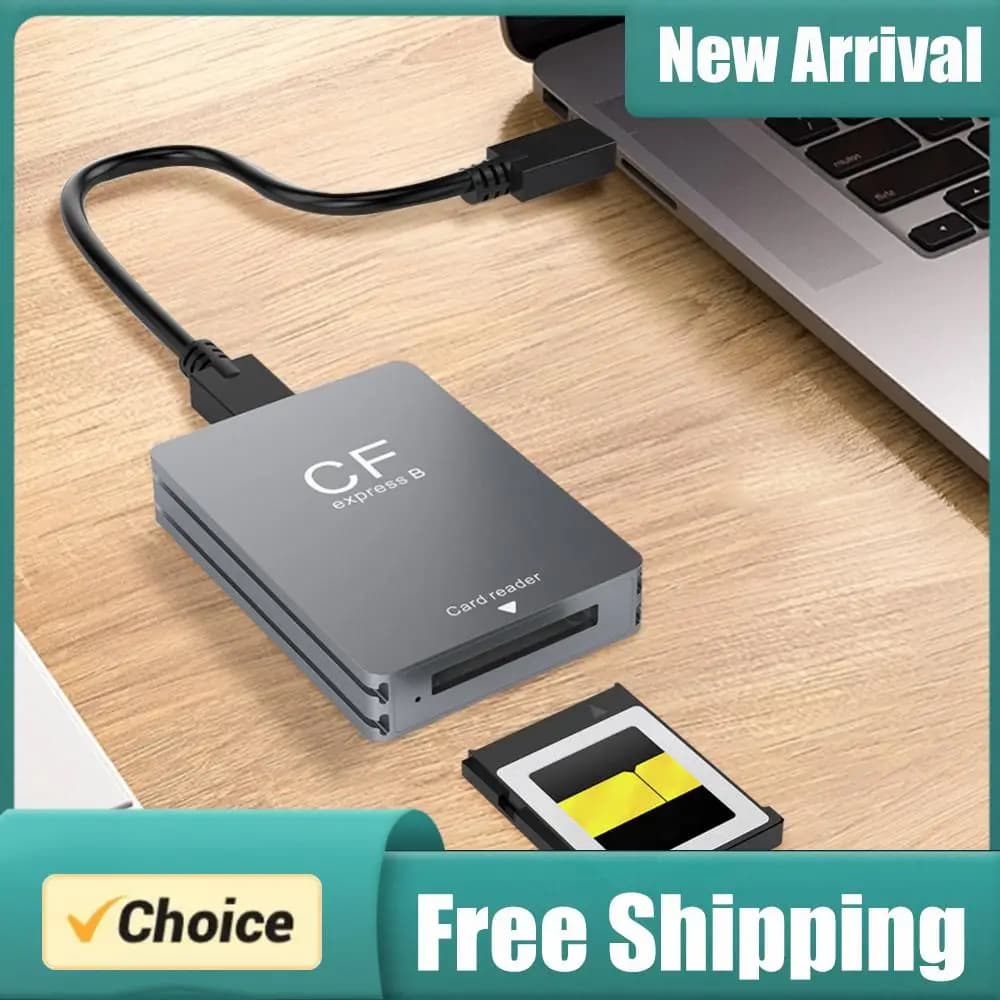 Lettore di schede CFexpress Type B USB 3.2 10Gbps con cavo USB C a USB C/A, supporto Android/Windows/OS per fotocamere SLR