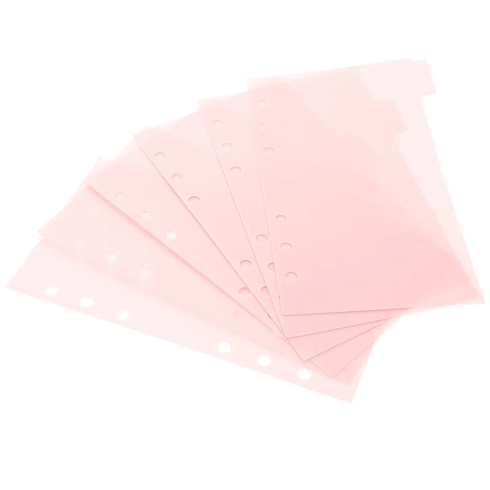 6 Fogli Divisori per Raccoglitori a Fogli Mobili A6, con Linguette Colorate Pastello, Staccabili per Planner, per una Classificazione Efficiente delle Note