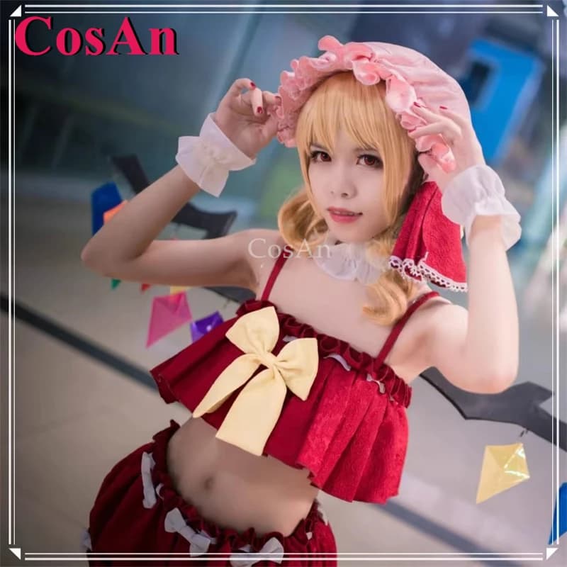 CosAn【Personalizzato】Gioco Touhou Progetto Flandre Scarlet Costumi Cosplay Dolce Bello Nifty Costume da Bagno Gioco di Ruolo Del Partito Abbigliamento Nuovo