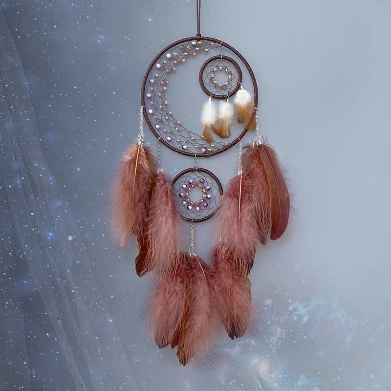 Bohemian Dream Catcher Hand-woven Feathers Wind Chimes Bedroom Wall Hanging Ornaments Creative Birthday Gifts Home Decorations
