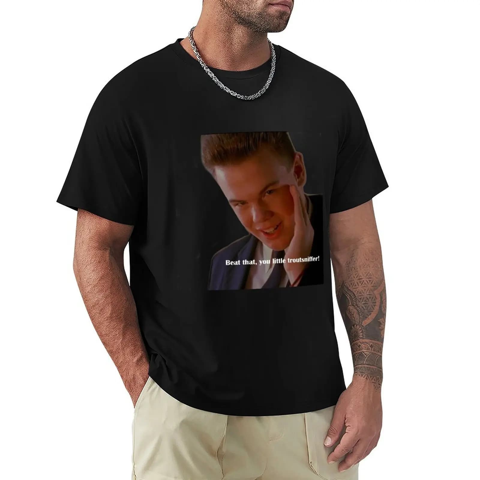 Sfida anche questo, piccolo t-shirttta da pesca, t-shirt a maniche corte per outfit quotidiano basic